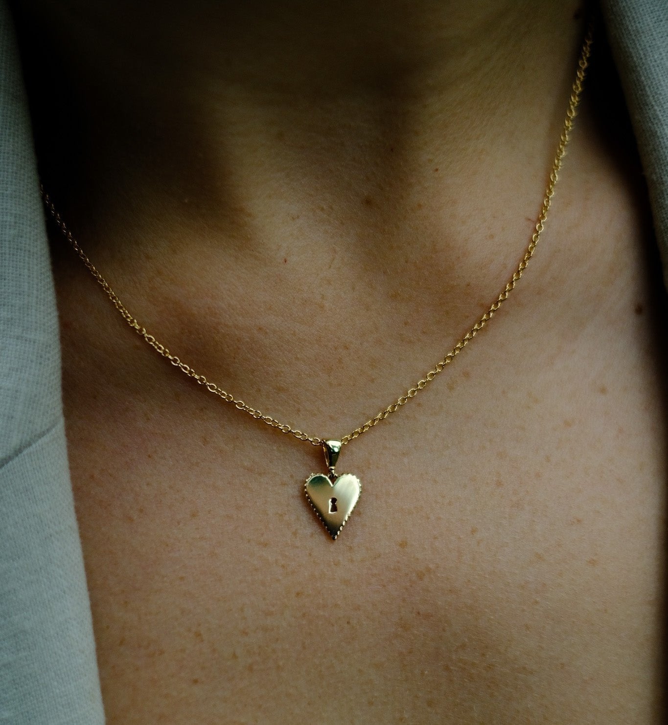 Keyhole Heart Pendant