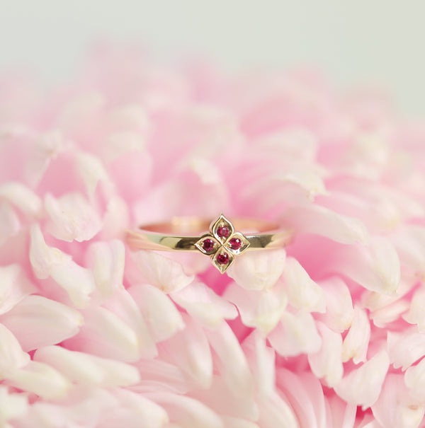 Rai Petal Ring Rubies